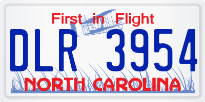 NC license plate DLR3954