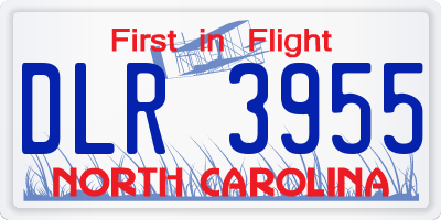 NC license plate DLR3955