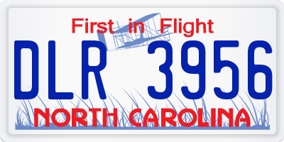 NC license plate DLR3956