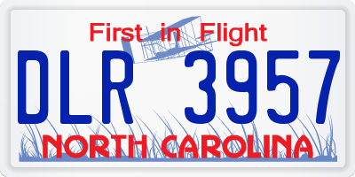 NC license plate DLR3957