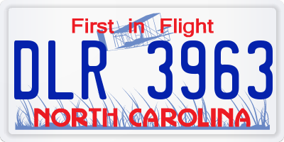 NC license plate DLR3963