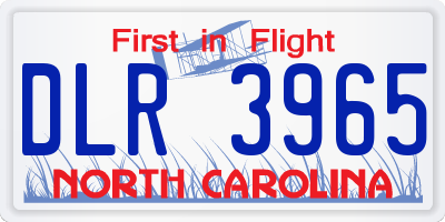 NC license plate DLR3965