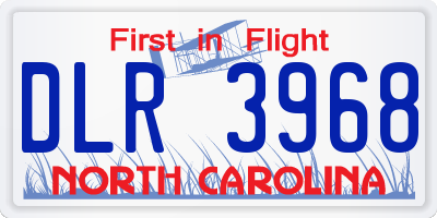 NC license plate DLR3968