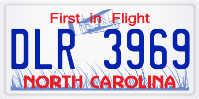 NC license plate DLR3969