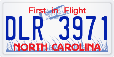 NC license plate DLR3971