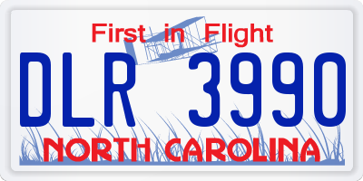 NC license plate DLR3990