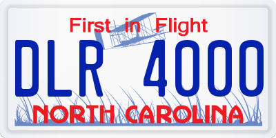 NC license plate DLR4000