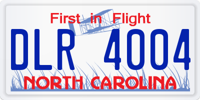 NC license plate DLR4004
