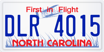NC license plate DLR4015