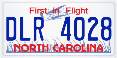 NC license plate DLR4028