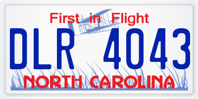 NC license plate DLR4043