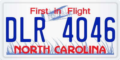 NC license plate DLR4046