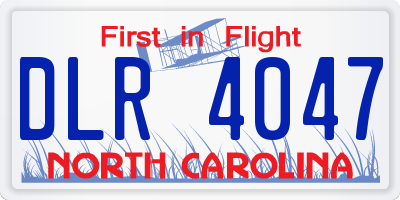 NC license plate DLR4047