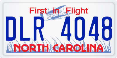 NC license plate DLR4048