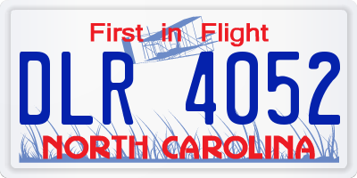 NC license plate DLR4052