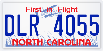 NC license plate DLR4055
