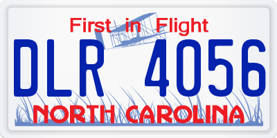 NC license plate DLR4056