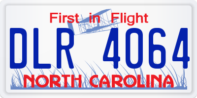 NC license plate DLR4064