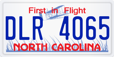 NC license plate DLR4065
