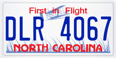 NC license plate DLR4067