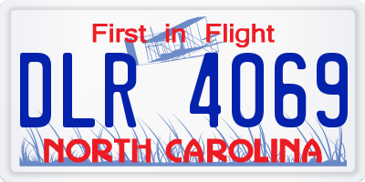 NC license plate DLR4069