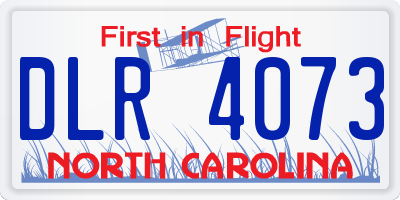 NC license plate DLR4073