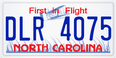 NC license plate DLR4075