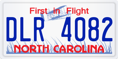 NC license plate DLR4082
