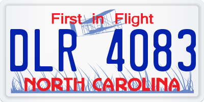 NC license plate DLR4083