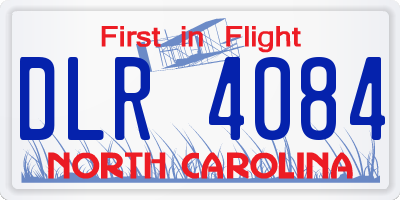 NC license plate DLR4084