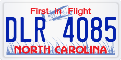 NC license plate DLR4085
