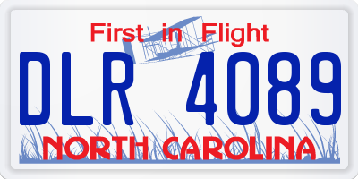NC license plate DLR4089