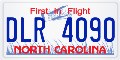 NC license plate DLR4090