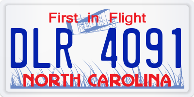 NC license plate DLR4091