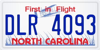 NC license plate DLR4093