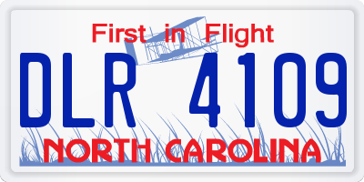 NC license plate DLR4109