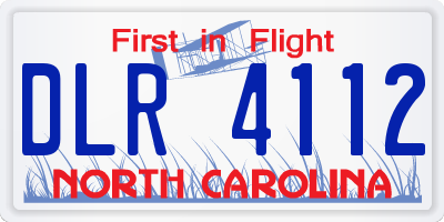 NC license plate DLR4112