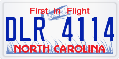 NC license plate DLR4114