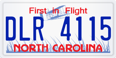 NC license plate DLR4115