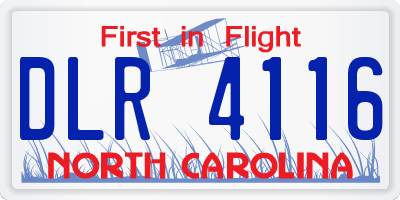 NC license plate DLR4116