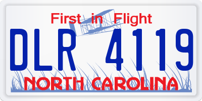 NC license plate DLR4119