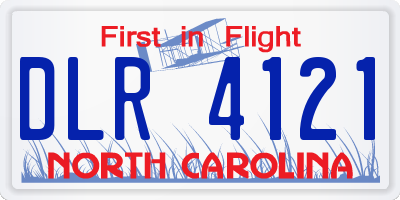 NC license plate DLR4121