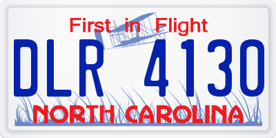 NC license plate DLR4130