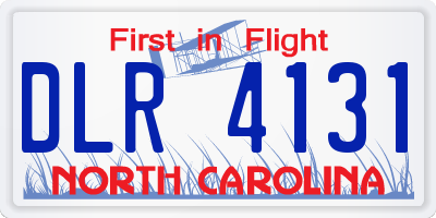 NC license plate DLR4131