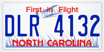 NC license plate DLR4132