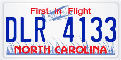 NC license plate DLR4133