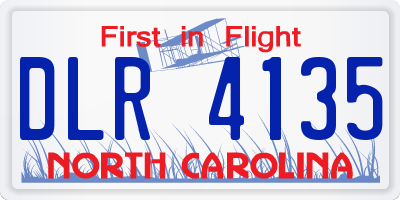 NC license plate DLR4135