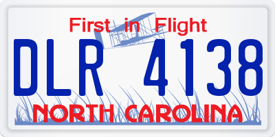 NC license plate DLR4138