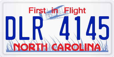 NC license plate DLR4145