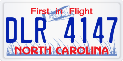 NC license plate DLR4147